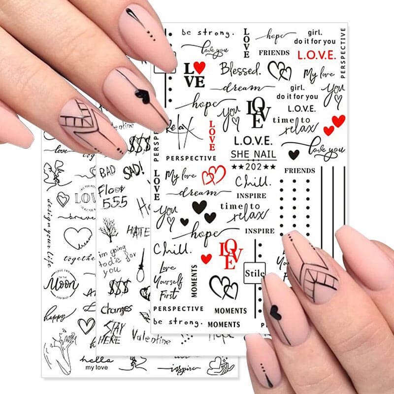 valentines day nail stickers