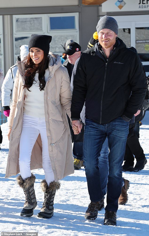 Meghan Markle and Prince Harry (pictured L-R) in Whistler, Canada recently, promoting next year's instalment of the Invictus Games