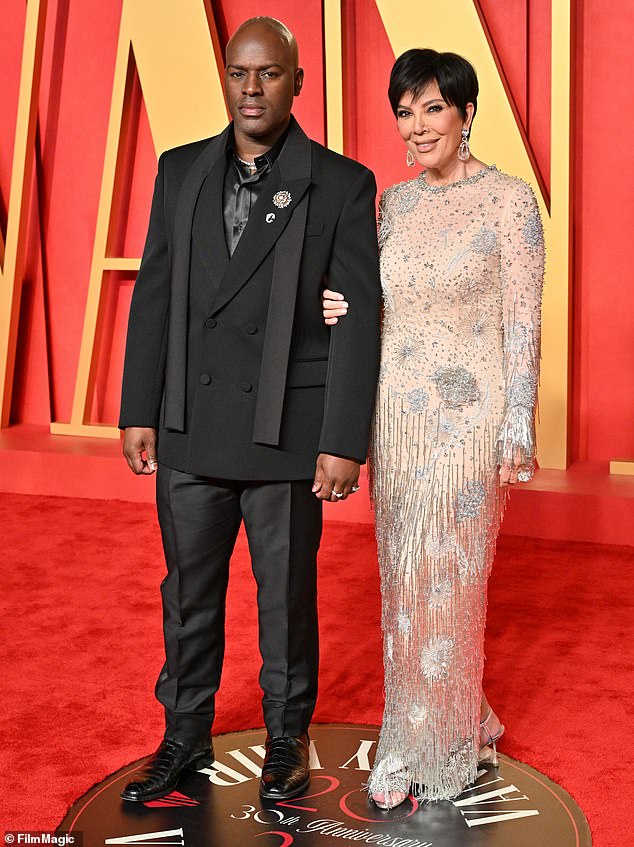 Corey Gamble , 43, a business executive and partner of Kris Jenner (pictured together), the 68-year-old mother of reality US television royalty, Kim, Kourtney and Khloe Kardashian