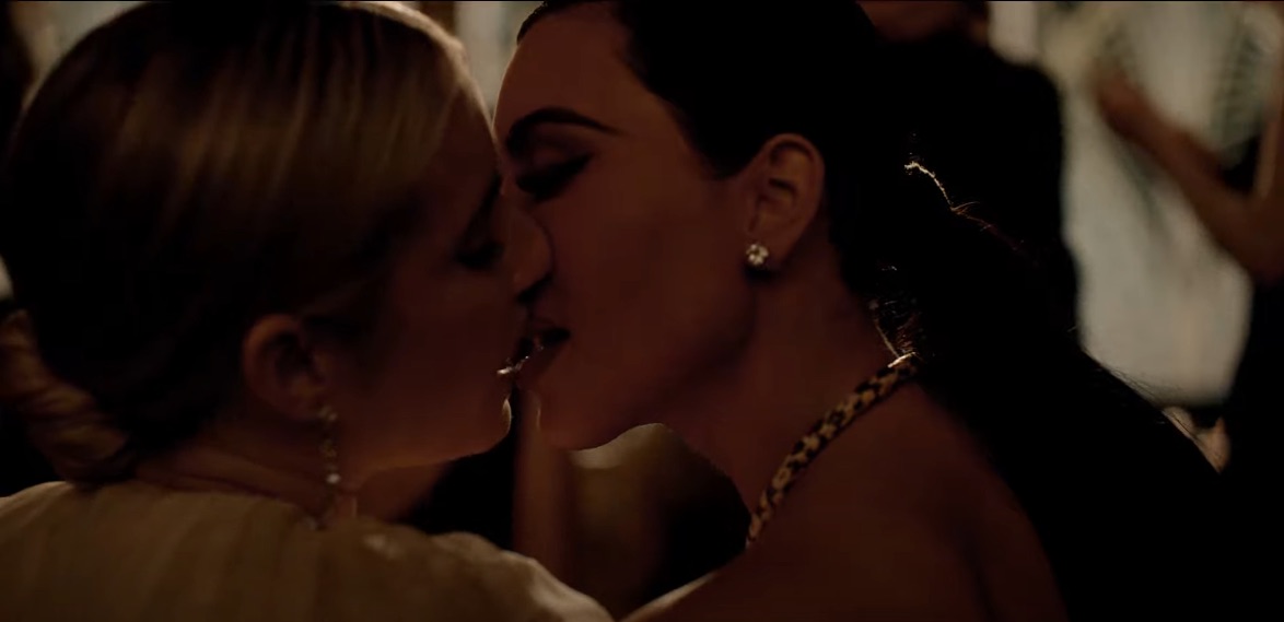 Kim Kardashian was seen kissing Emma Roberts in the new trailer for part two of American Horror Story: Delicate