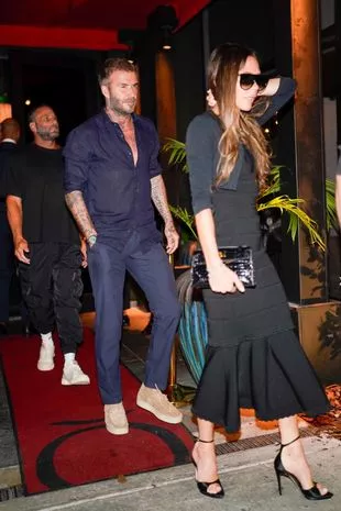 David Beckham and Victoria Beckham head out for dinner with new Inter Miami star player Leonardo Messi, along with Leo's wife Antonela Roccuzzo.
