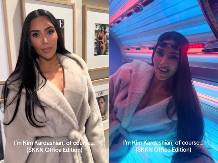 Kim Kardashian Office Tour: Tanning Bed and 3D Model of Her Brain