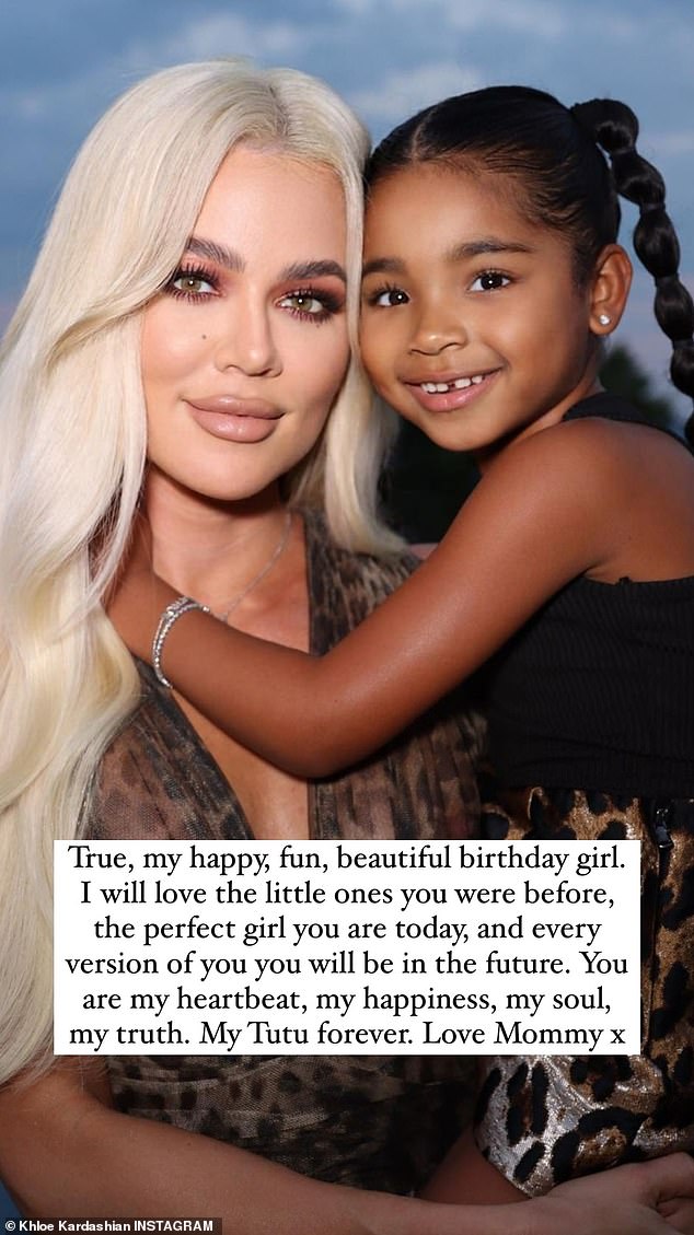 Taking to Instagram on True's special day, Kardashian uploaded multiple photos with her daughter