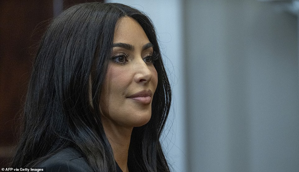 Kim Kardashian told Vice President Kamala Harris she's 'just here to help' as she vowed to learn more 'every day, every visit, every administration' as she returned to the White House for the first time since Donald Trump was president. Kardashian, a criminal justice reform advocate, participated in a roundtable in the Roosevelt Room with Harris and four people who were just pardoned by President Joe Biden this week.