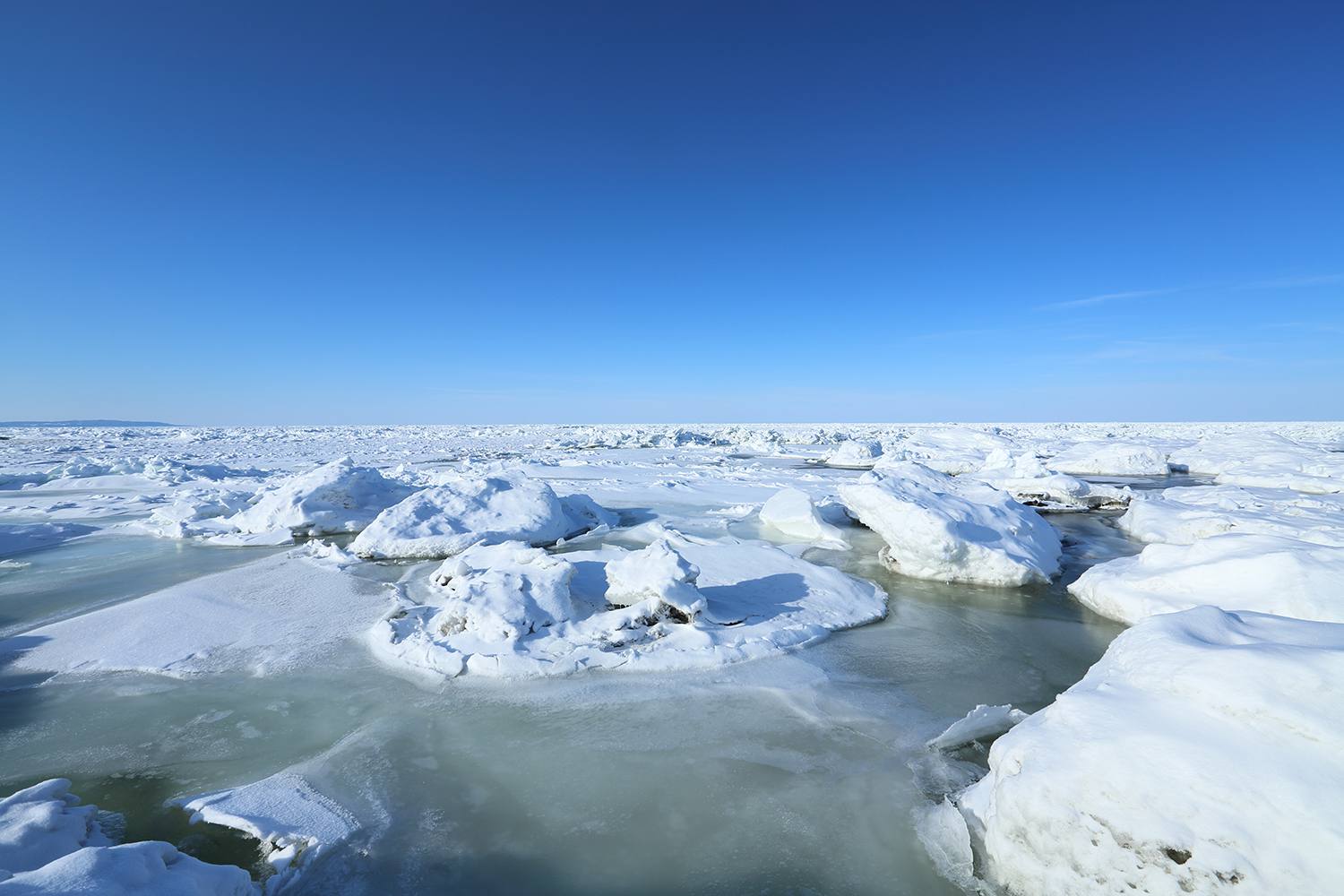 Drift ice in the sea of Okhotsk