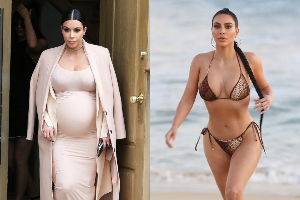 Bí kíp giúp Kim Kardashian giảm 27kg sau sinh, có thân hình đồng hồ cát - 1
