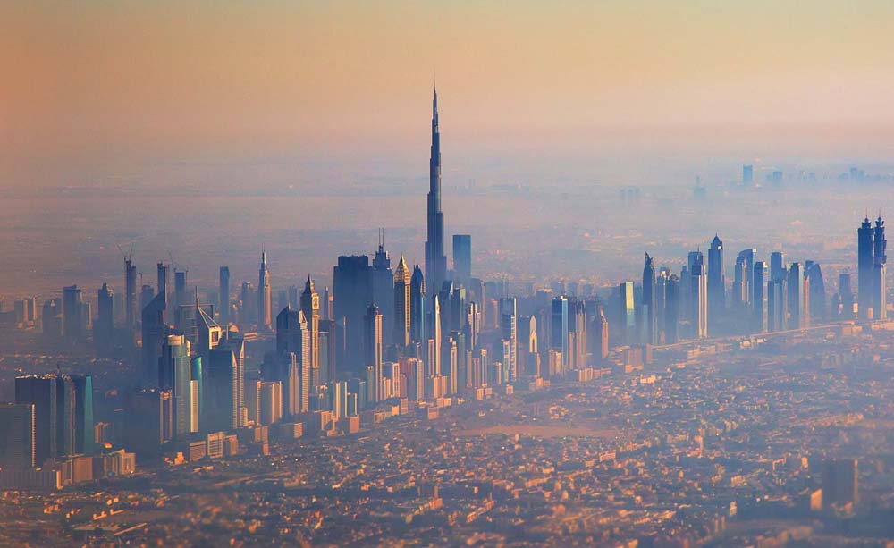Burj Khalifa over Dubai.