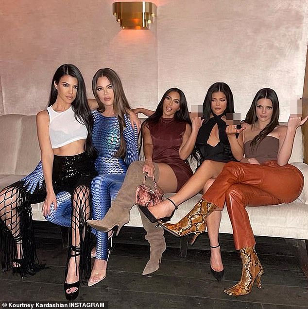 Early celebration? They didn't specify what the occasion was, but Sunday marks her sister Kourtney's 42nd birthday, so they may meet up again for another family celebration
