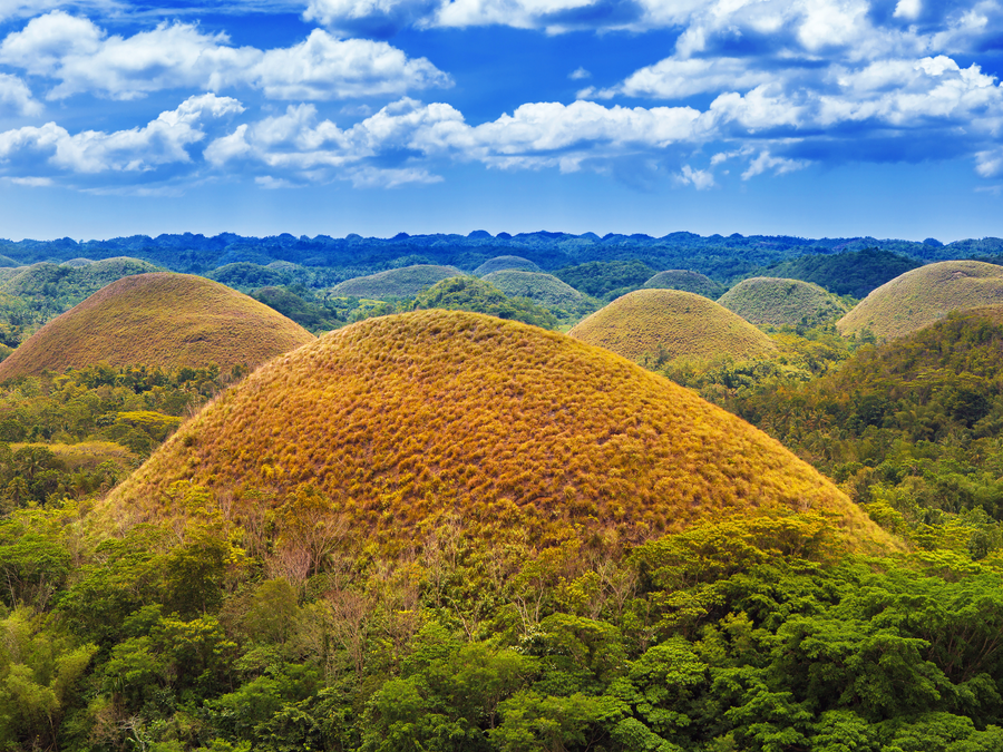 Chocolate Hills of Bohol Island, the Philippines