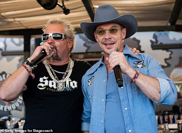 Diplo and Guy Fieri also made themselves known at country's biggest party and donned denim on denim