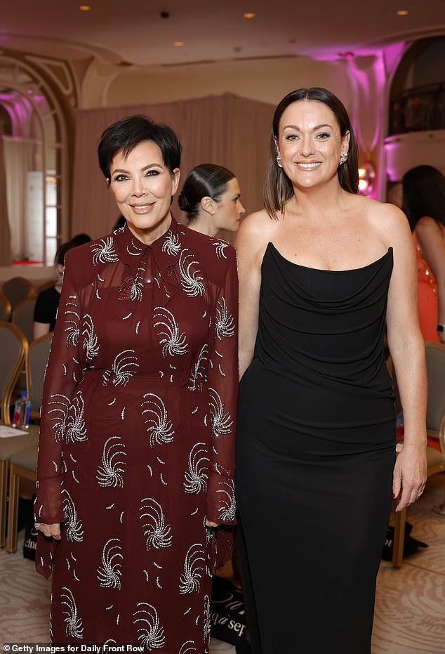 Celeste Barber, 41, (right) sparked concern among her fans on Sunday after she shared a photo of herself posing with Kris Jenner, 68, (left) after hosting the Daily Front Row Fashion Awards in Los Angeles