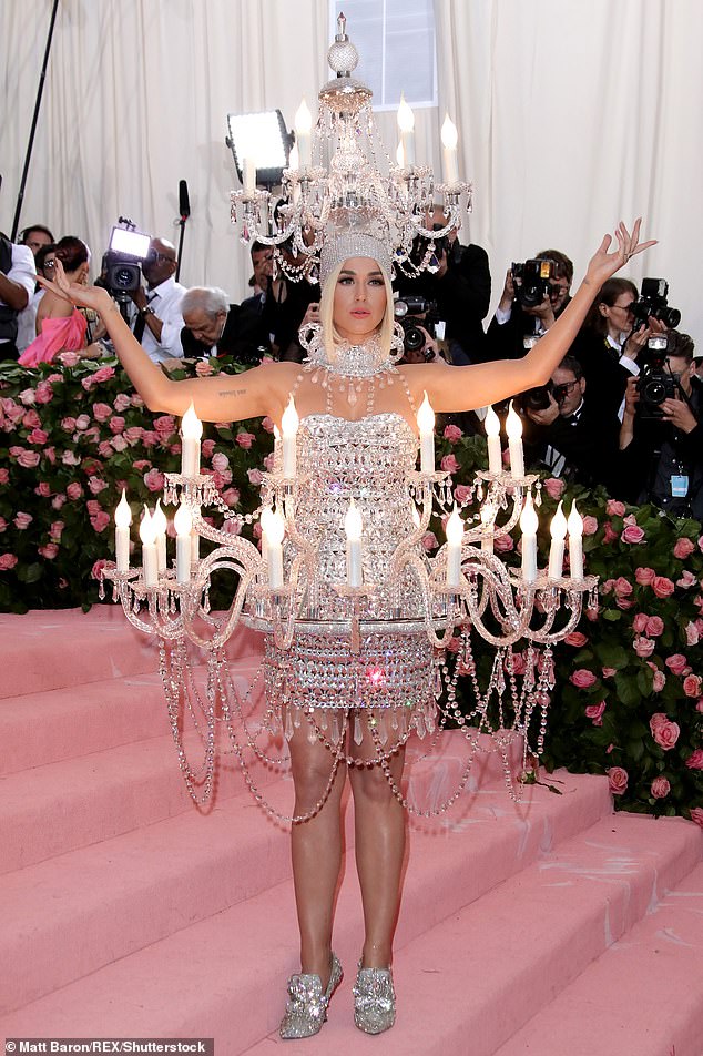 Katy Perry's chandelier look at the Met Gala in NYC in 2019 is considered one of the wackiest