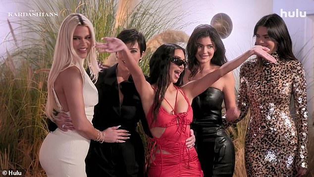 All of the sisters are seen partying together too with Kim taking center stage