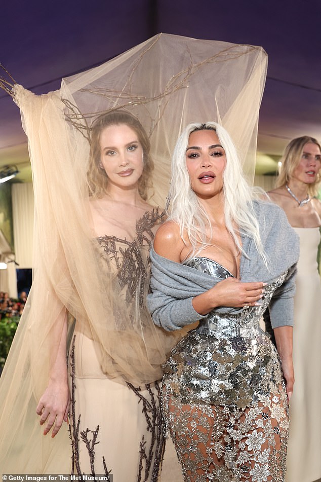 Rey and Kim Kardashian attend The 2024 Met Gala