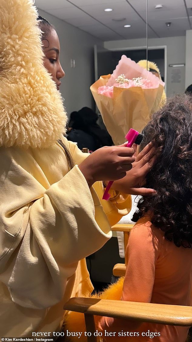 Additionally, the proud mom shared behind-the-scenes snaps of North before going out on stage