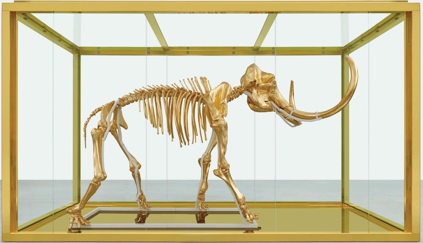 British artist Damien Hirst created this now- iconic artwork for amfAR by gilding a three-meter tall,10,000-year-old Mammuthus Primigenius skeleton – "Gone but not forgotten" now lives at the Faena Art Hotel on Miami Beach.