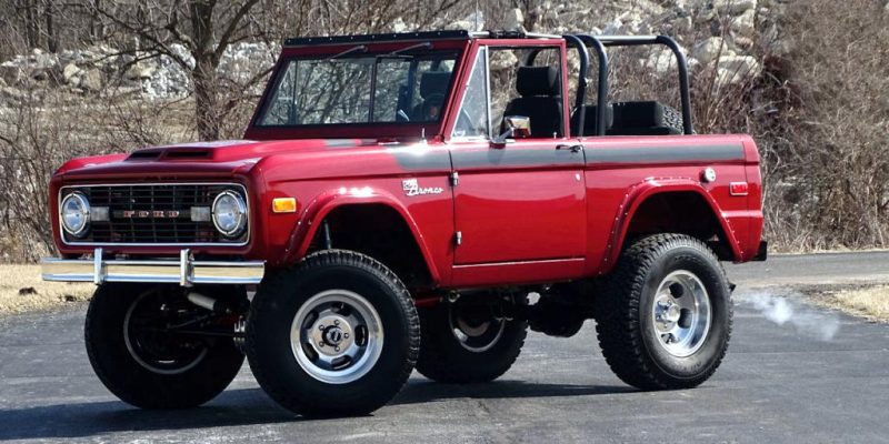 Burgundy 1977 Ford Bronco