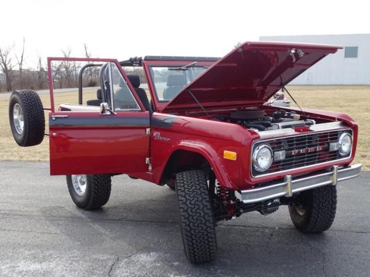 Burgundy 1977 Ford Bronco