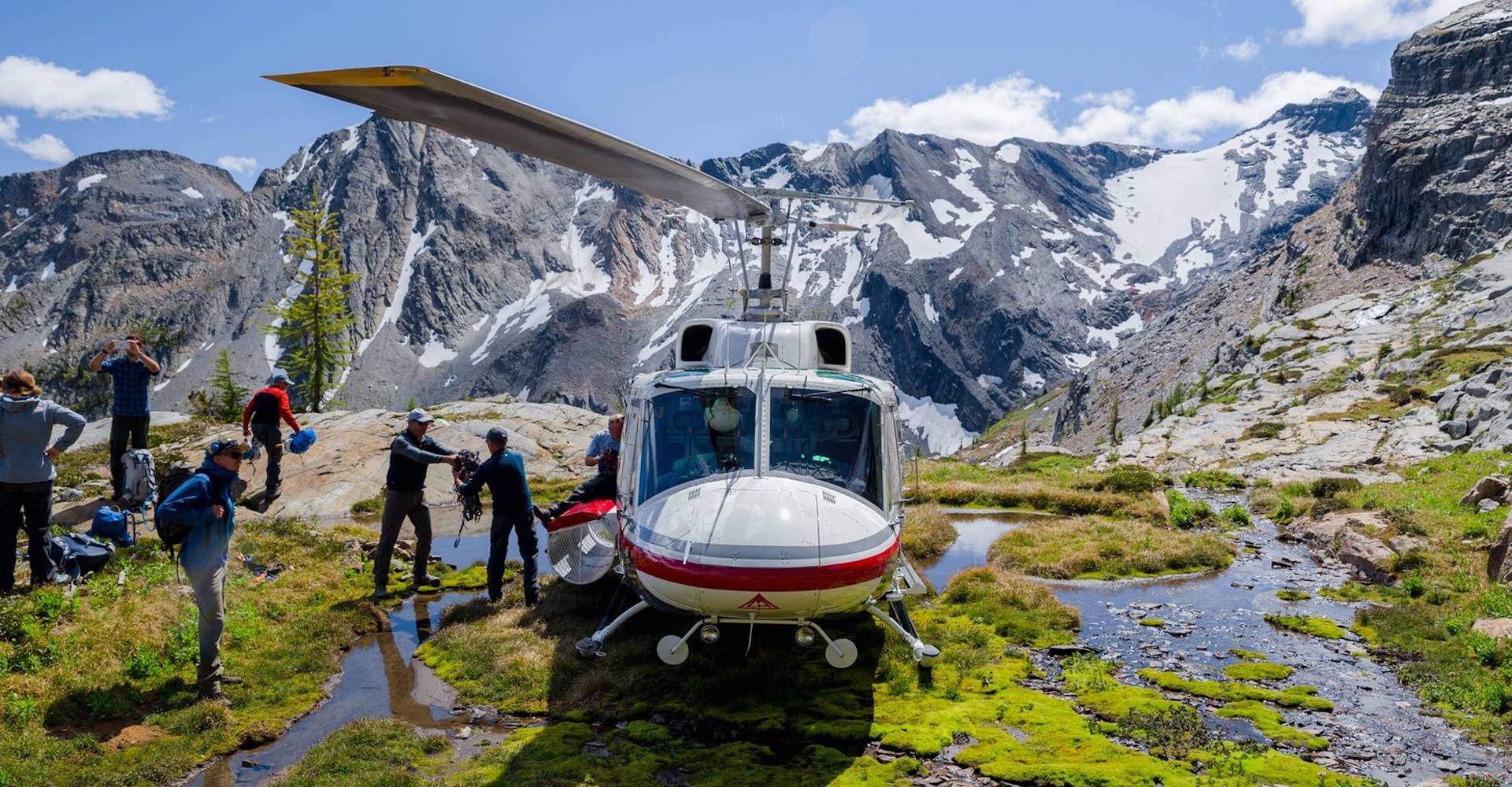 Heli-hiking in the Bugaboos in Canada