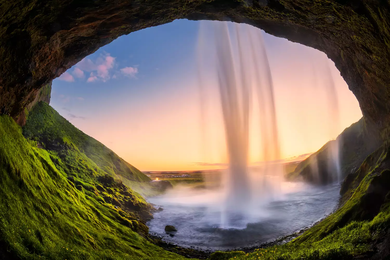 Seljalandsfoss waterfall in Summer,Iceland