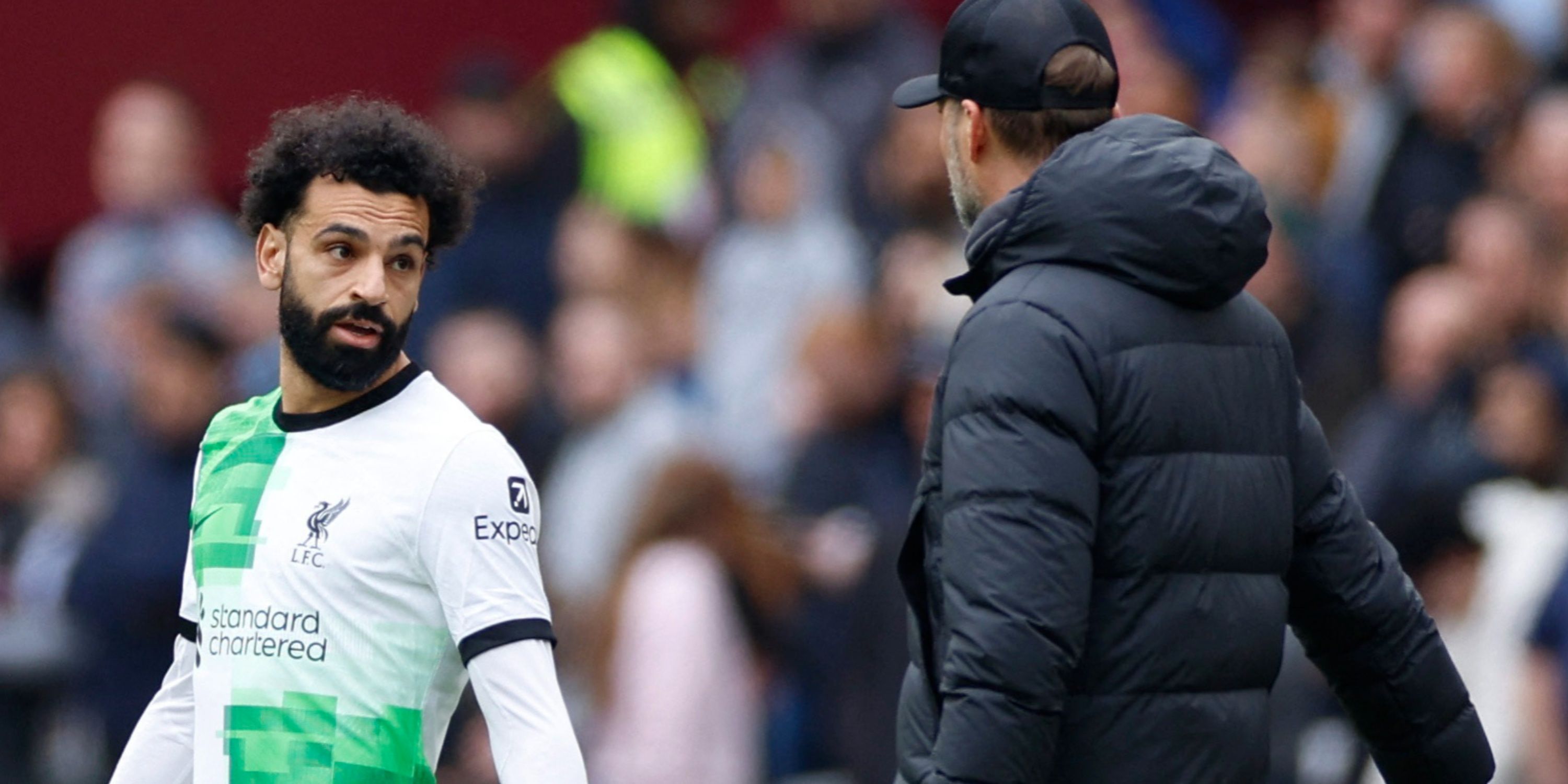 Jurgen Klopp and Mohamed Salah