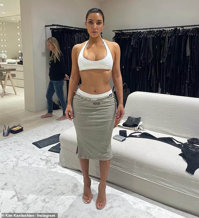 Kim Kardashian proved worthy of her fashionista status as she gave fans a peek at one of her incredible wardrobe fittings