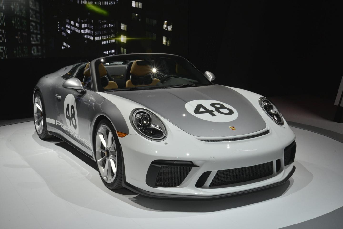 Available for the 911 Speedster, the Heritage Design Package adds Gumball-style graphics inspired by historic 356 models