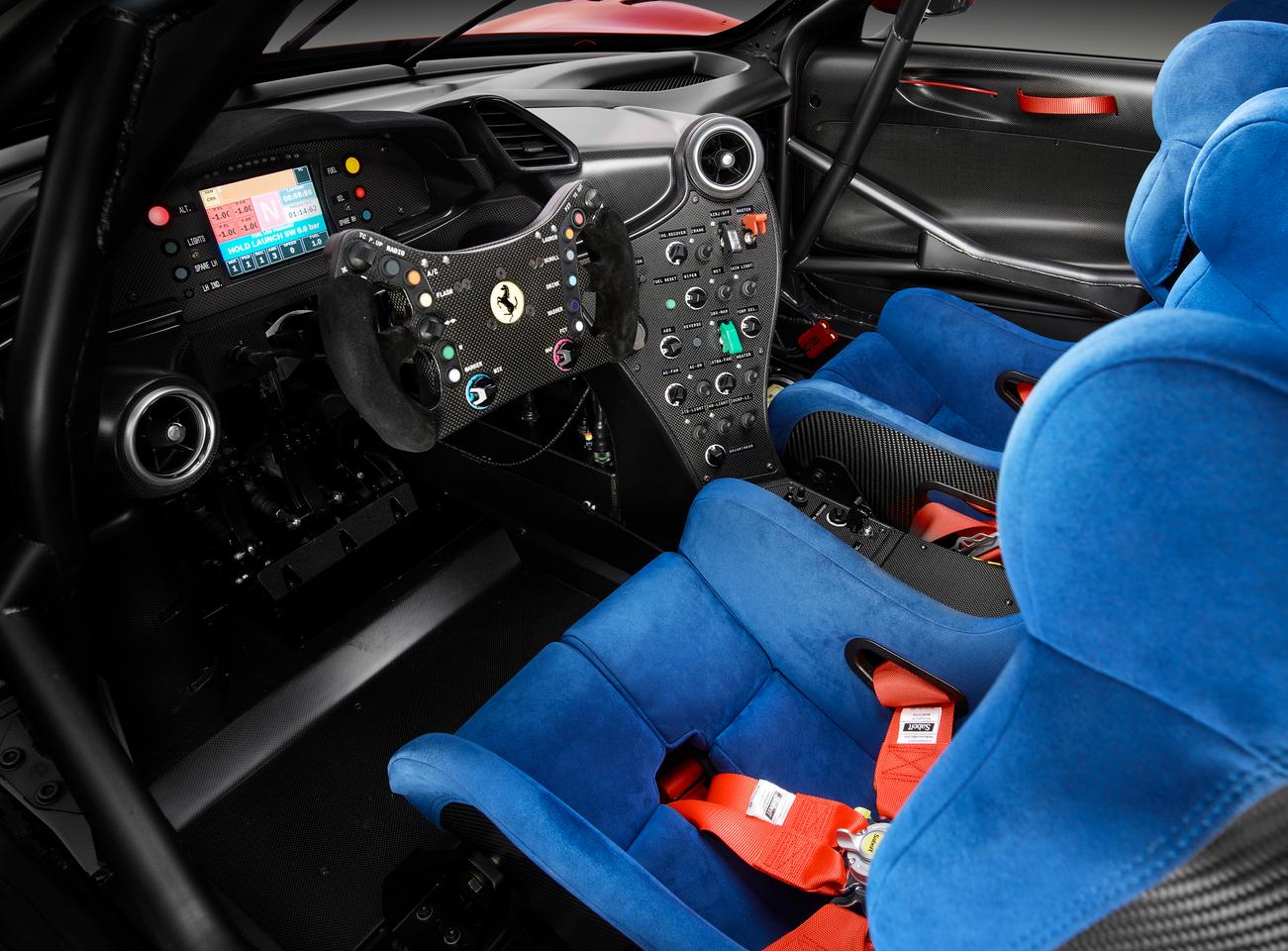 The interior is every bit a race car