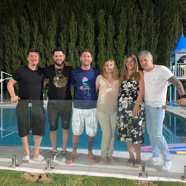 Argentine ace Messi shared this snap on Instagram of his family