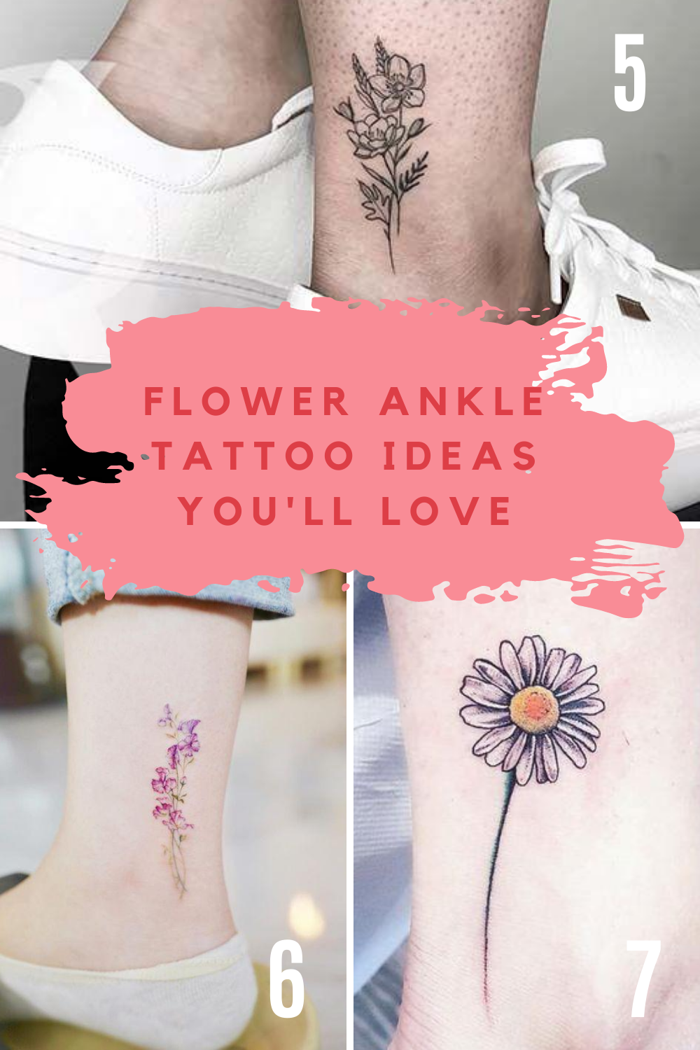 Flower Ankle Tattoo Ideas