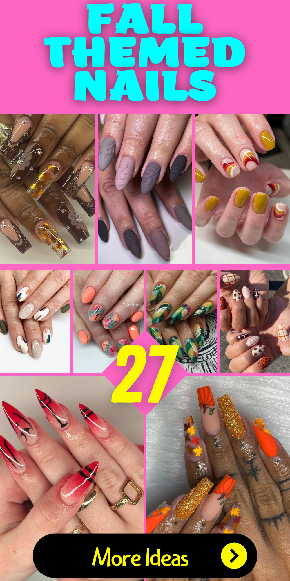 27 Ideas for Fall Themed Nails