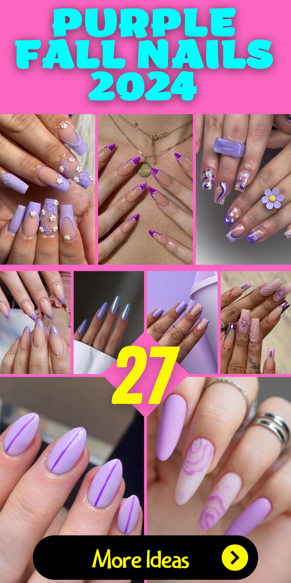 Purple Fall Nails 2024: 27 Ideas for a Stylish Season