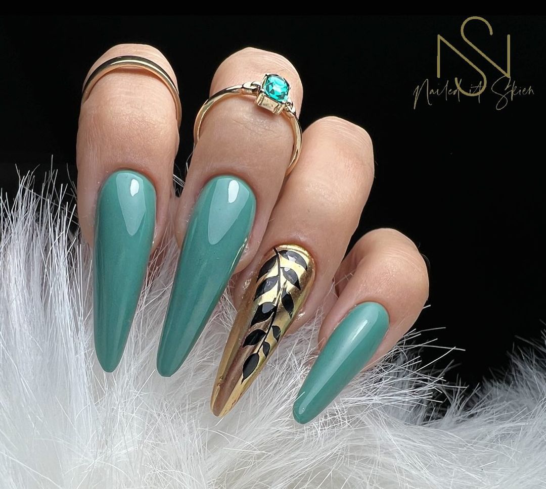 29 Ideas for Fall Green Nails