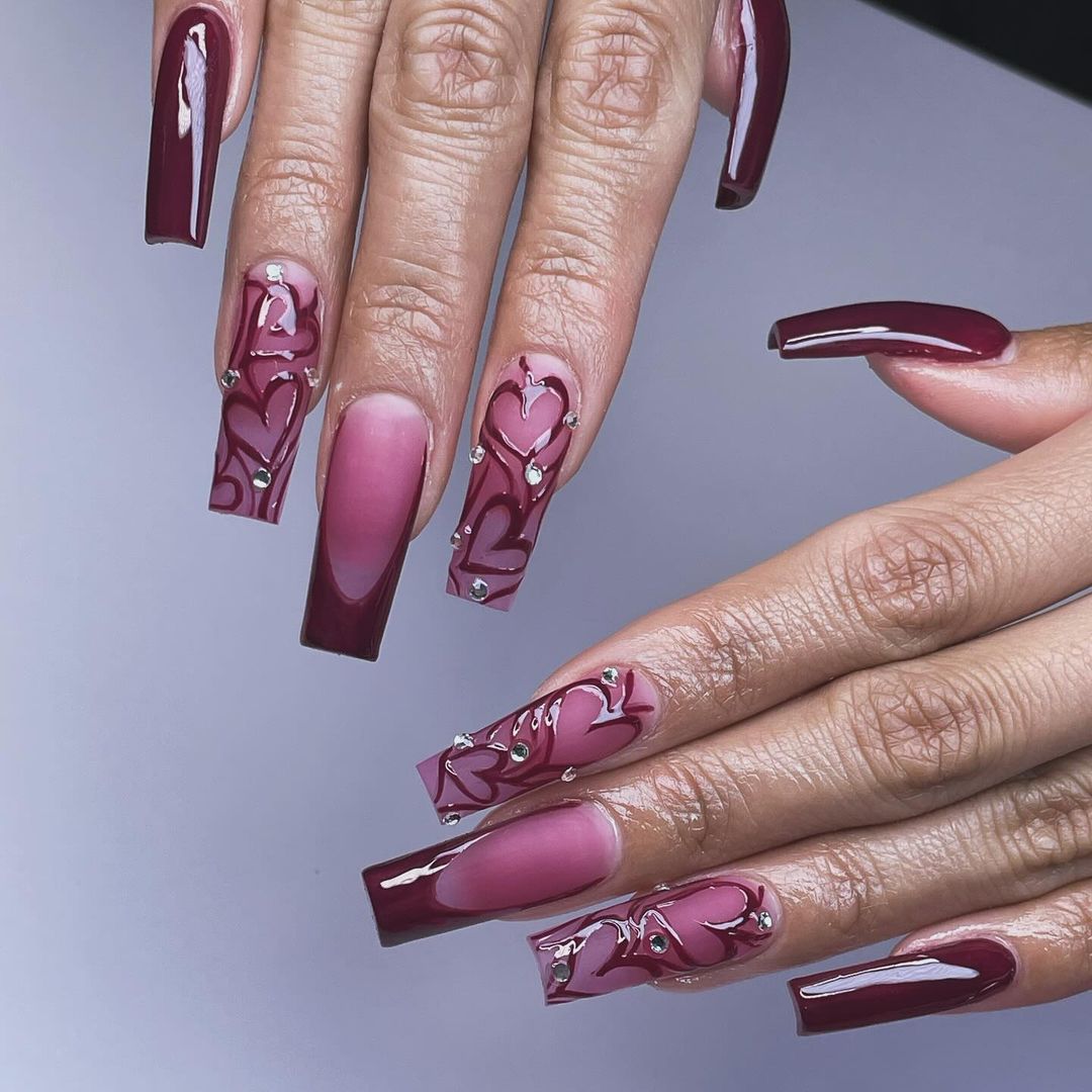 27 Ideas for Burgundy Fall Nails 2024