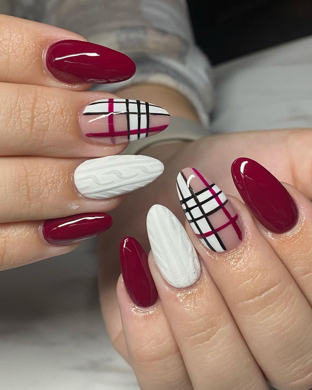 25 Trendy Ideas for Fall Plaid Nails 2024