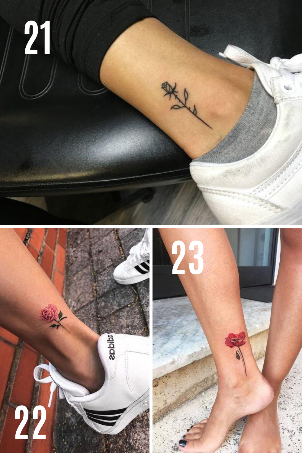 Flower Ankle Tattoo Ideas