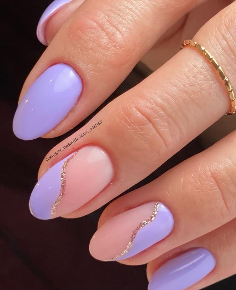 purple nails ideas cute