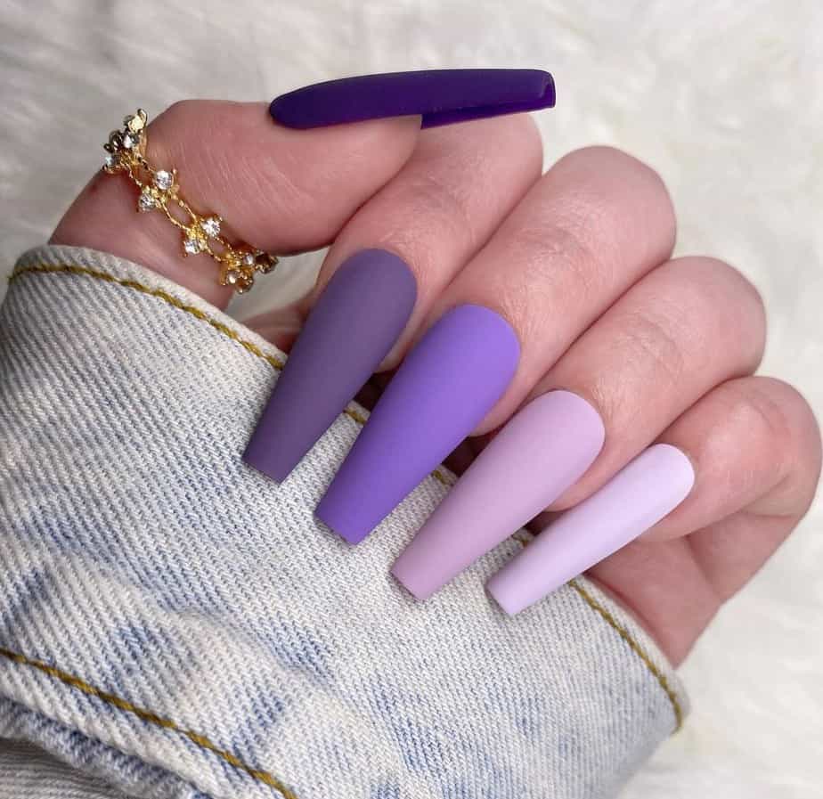 purple nails ideas simple