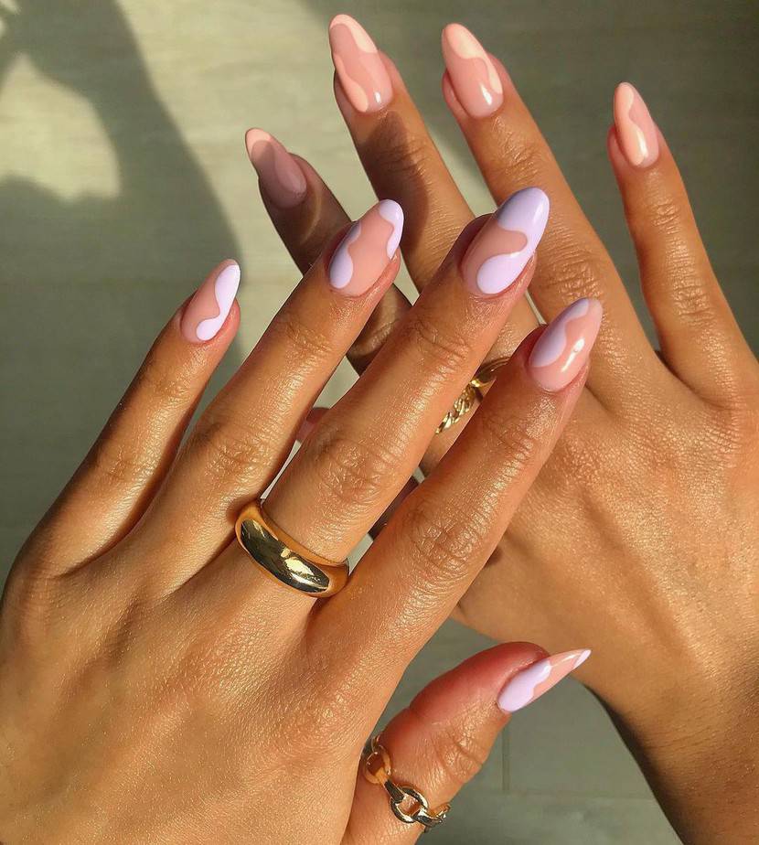 purple nails ideas almond