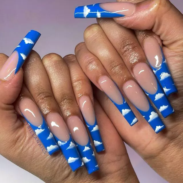 blue cloud manicure