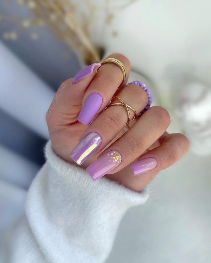 purple nails design