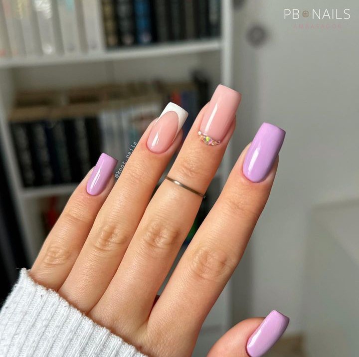 purple nails design