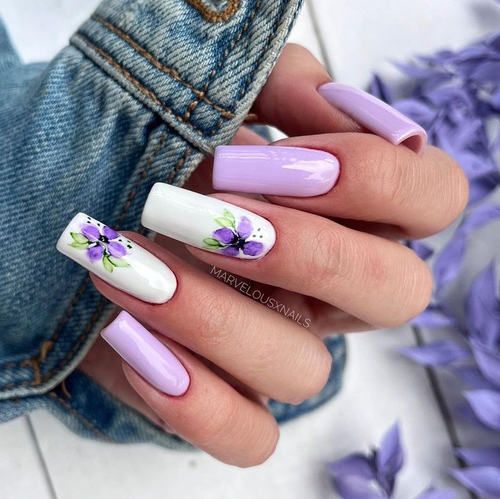 purple nails design