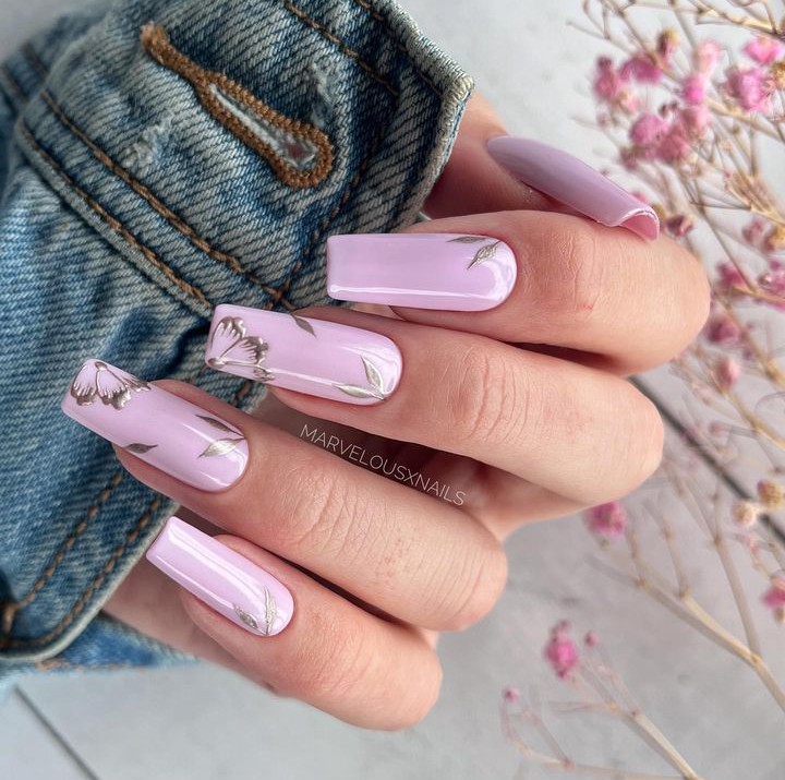 purple nails design