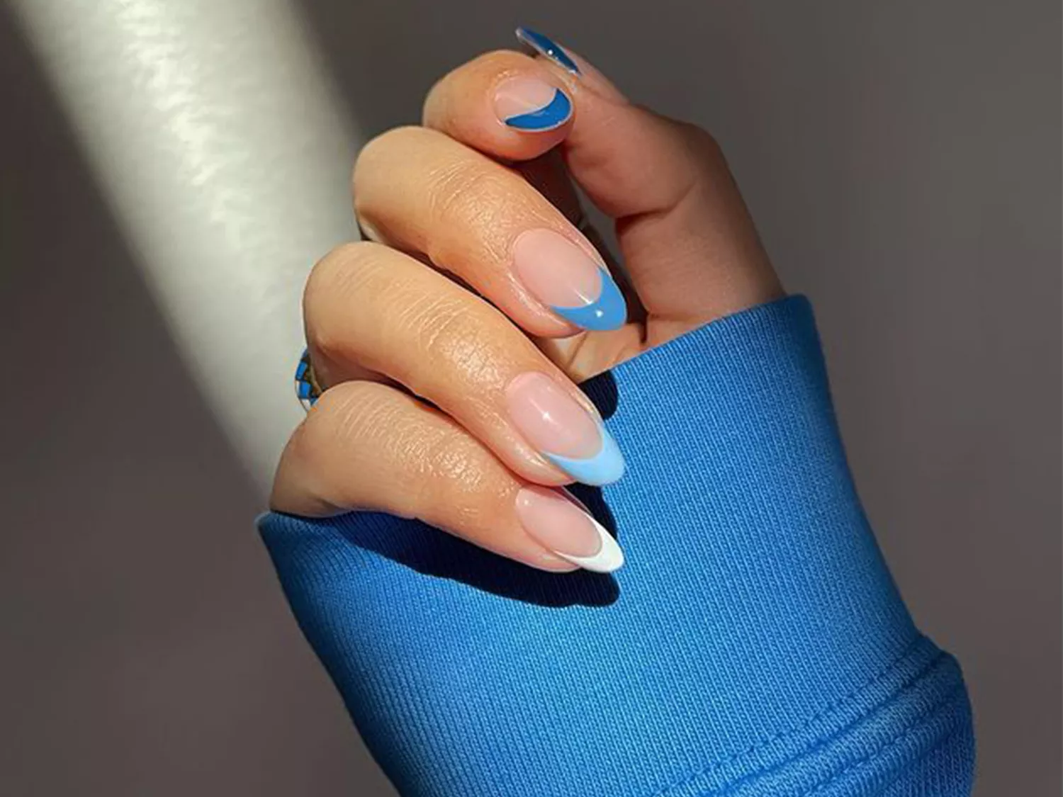 blue french tips