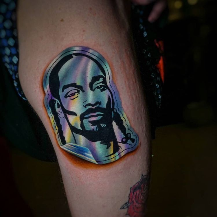 Holographic Sticker Tattoo by Clayton Davis