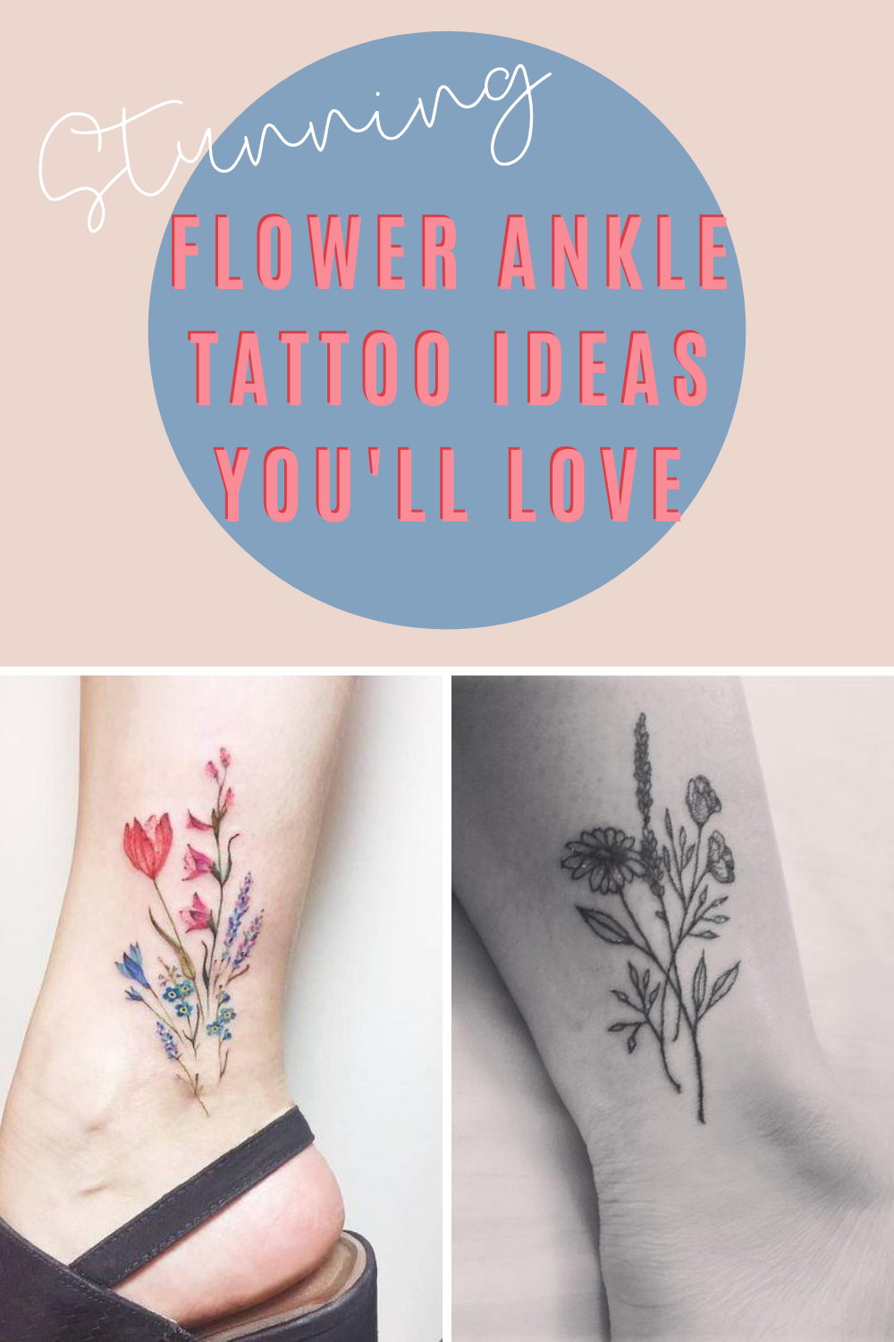 Flower Ankle Tattoo Ideas