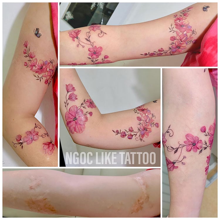 Scar Cover Up Tattoos by Ngoc Like Tattoo