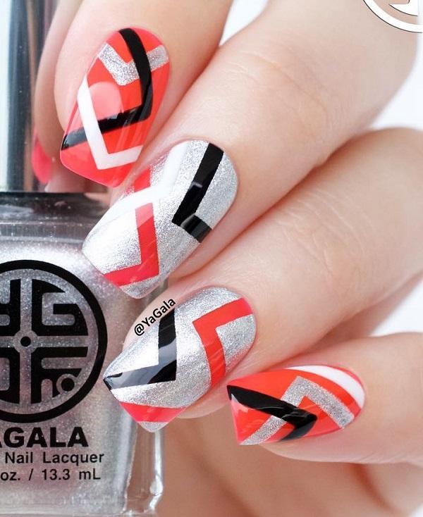 Stripes Nail Art