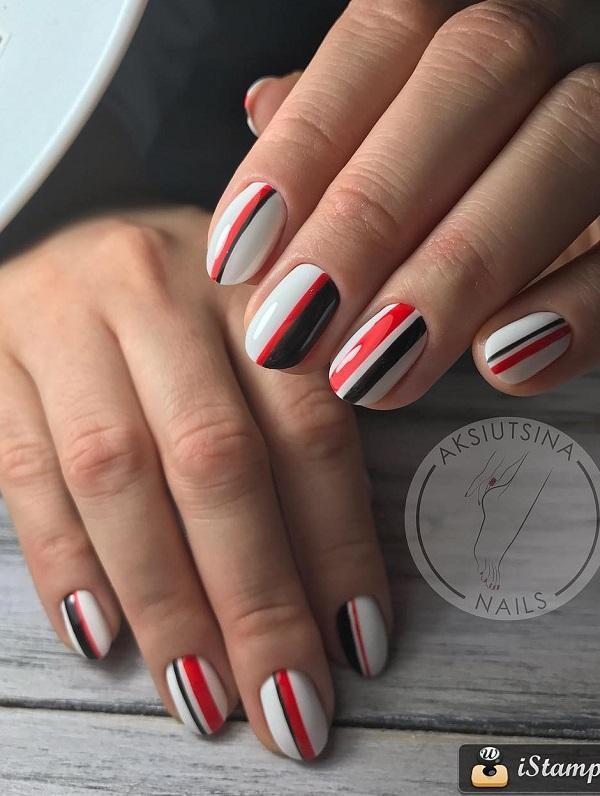 Stripes Nail Art